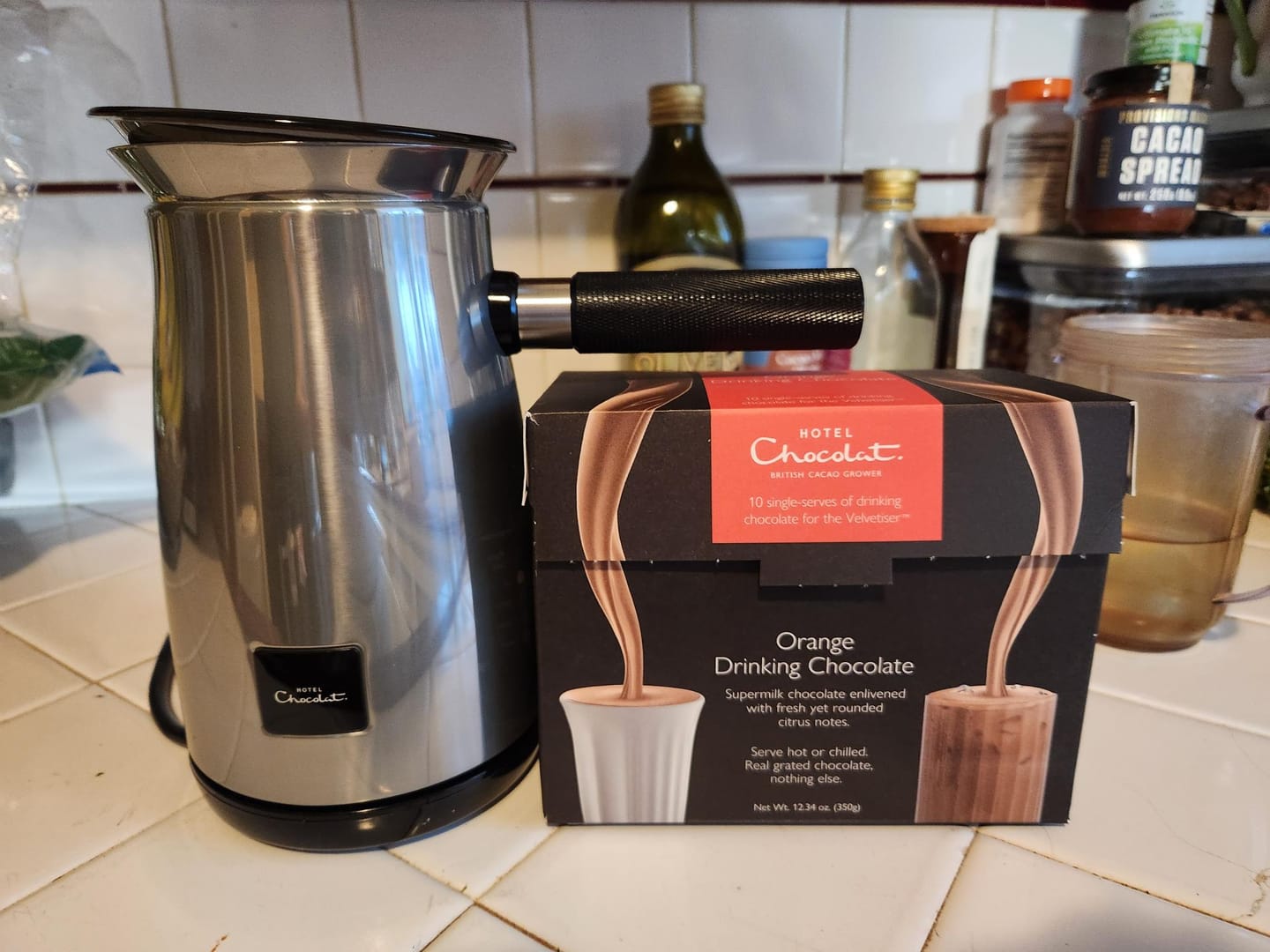 Customer photo review of Orange Supermilk Hot Chocolate Flakes