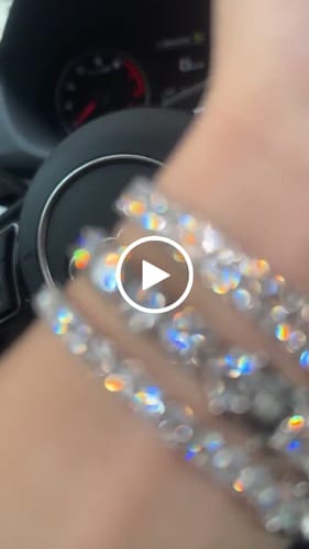 Customer video review of 2MM Moissanite Tennis Bracelet 14K White Gold