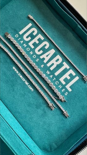 Customer photo review of 4MM Moissanite Tennis Bracelet 14K White Gold