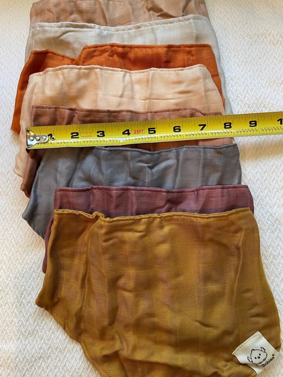 Customer photo review of 8-Pack Lumi Muslin Bandana Bibs