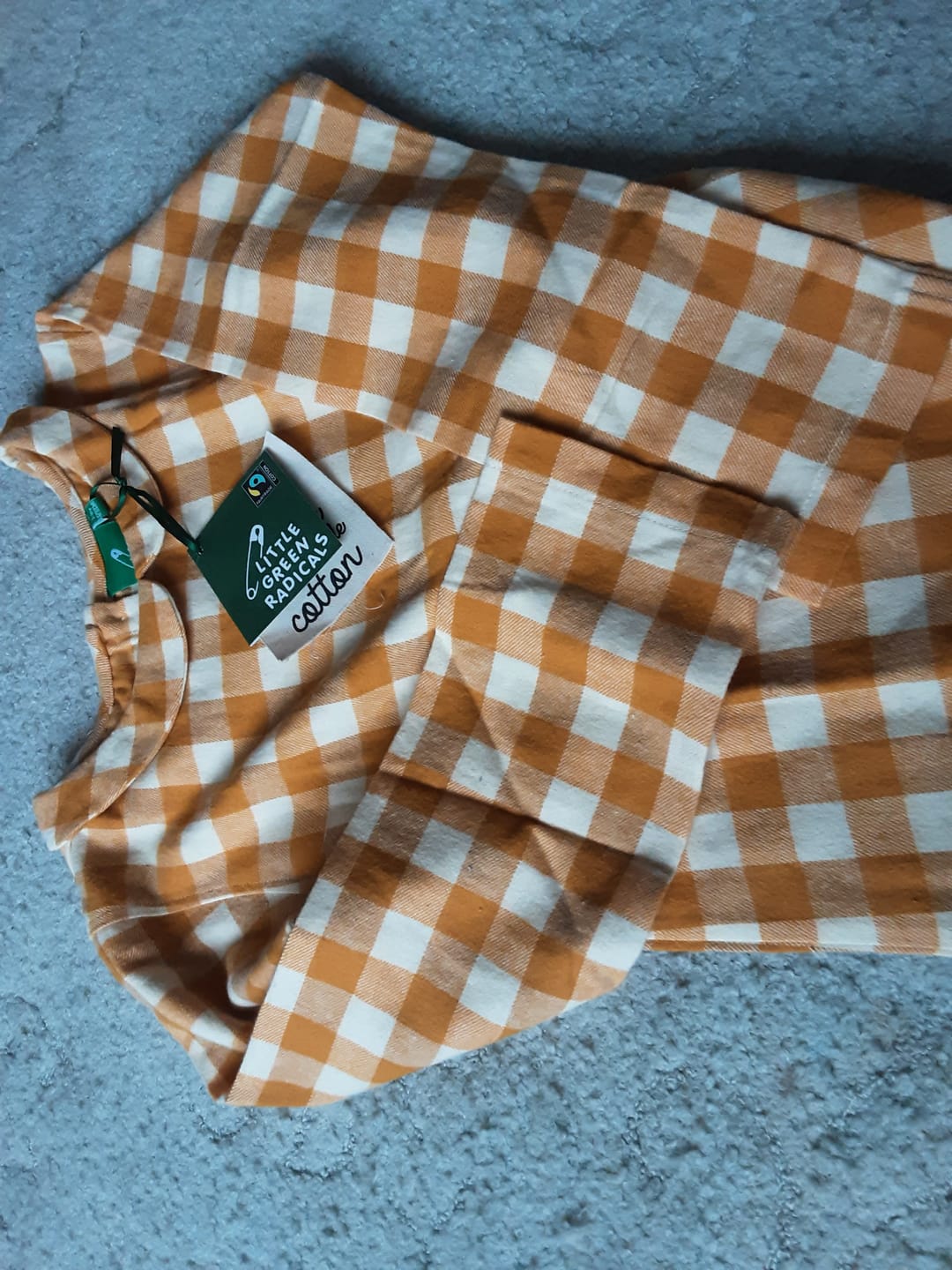 Customer photo review of Golden Check Peter Pan Collar Blouse