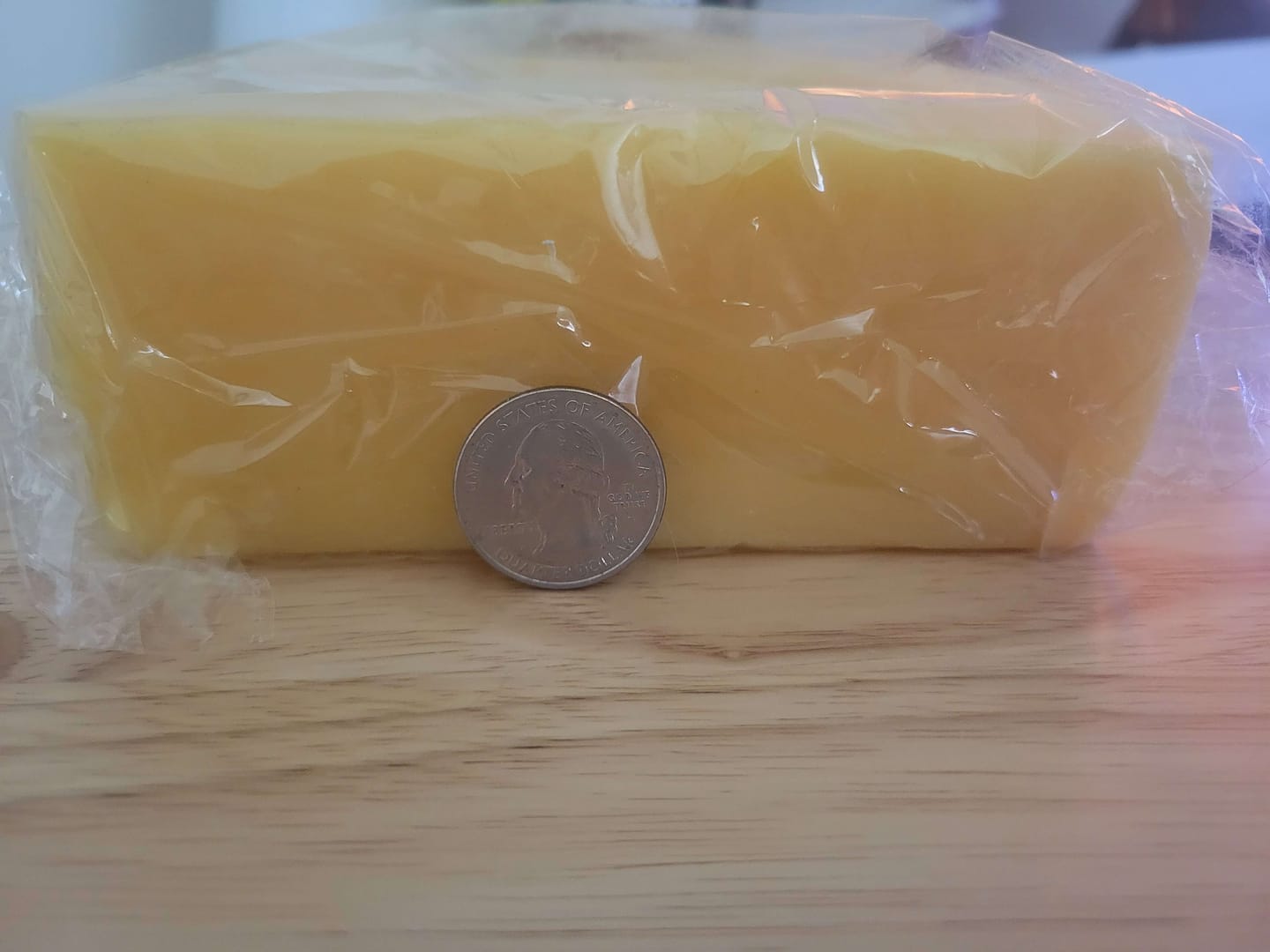 Customer photo review of Bulk Yellow Beeswax Blocks for Sale
