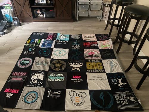 T-shirt quilt from graduate college by Debora from FL