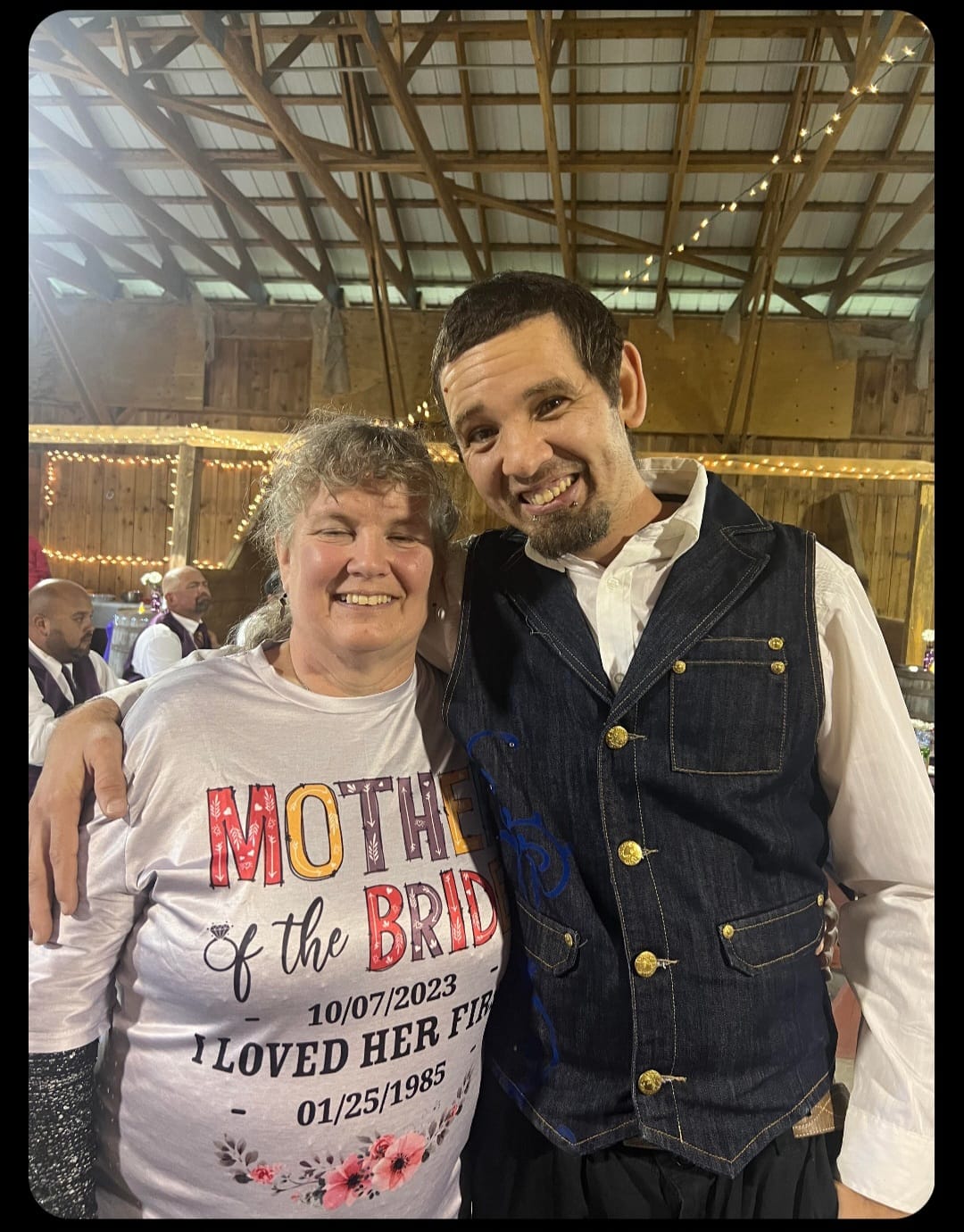 Customer photo review of Mother Of The Bride I Loved Her First Custom Wedding Date And Birth Date Shirt Gift For Mom