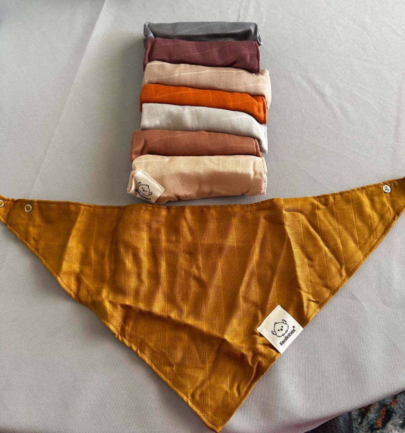 Customer photo review of 8-Pack Lumi Muslin Bandana Bibs