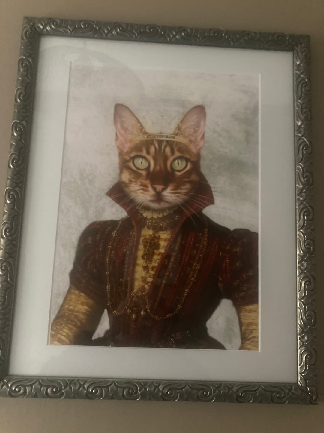 Customer photo review of The Pearl Princess: Custom Pet Portrait