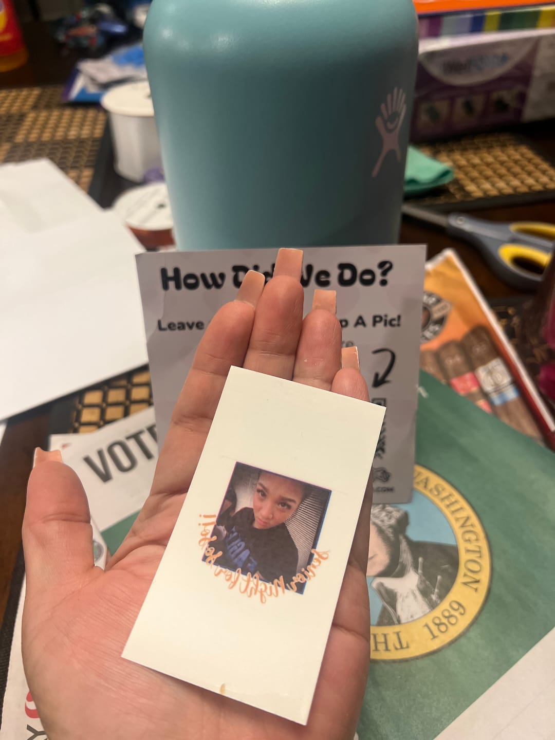 Customer photo review of Cheers to Years! - Temporary Tattoo