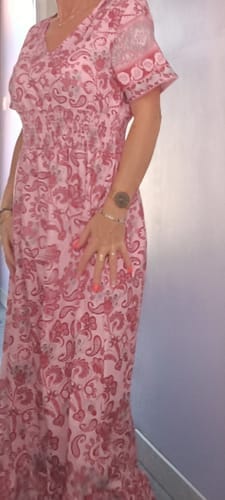 Customer photo review of Sukienka z dekoltem w serek i kwiatowym nadrukiem