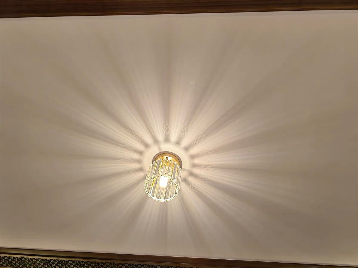 Customer photo review of Modern Crystal Glass Ceiling Light Flush Mount Fitting