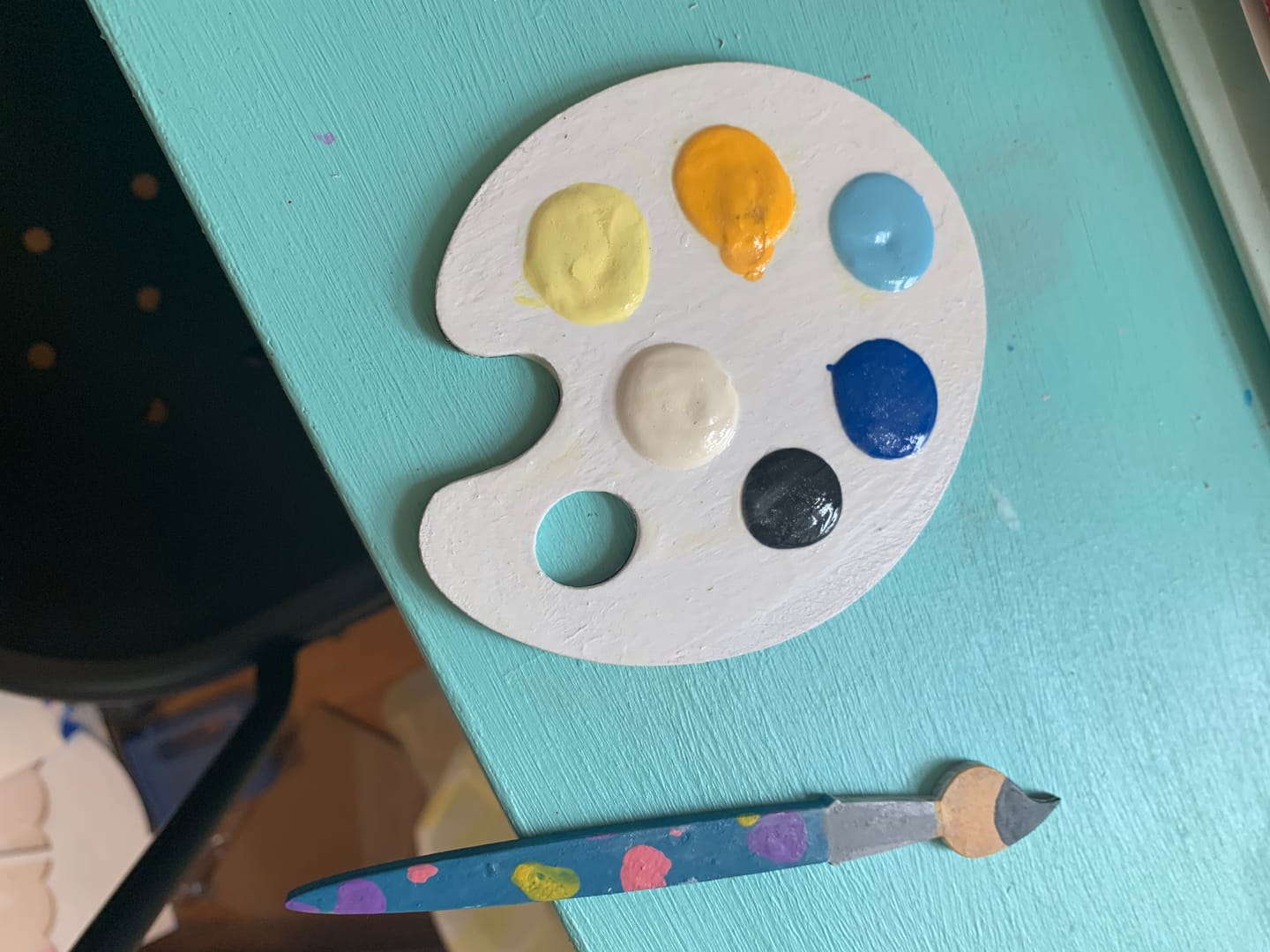 Customer photo review of Unfinished Wood Artist Paint Palette Shape - Craft - up to 24" DIY