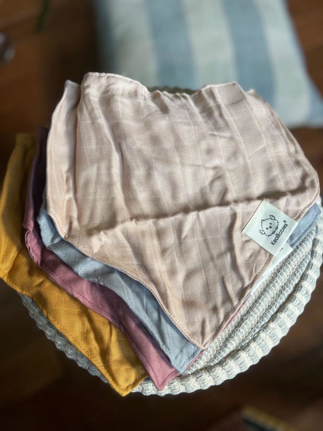Customer photo review of 8-Pack Lumi Muslin Bandana Bibs