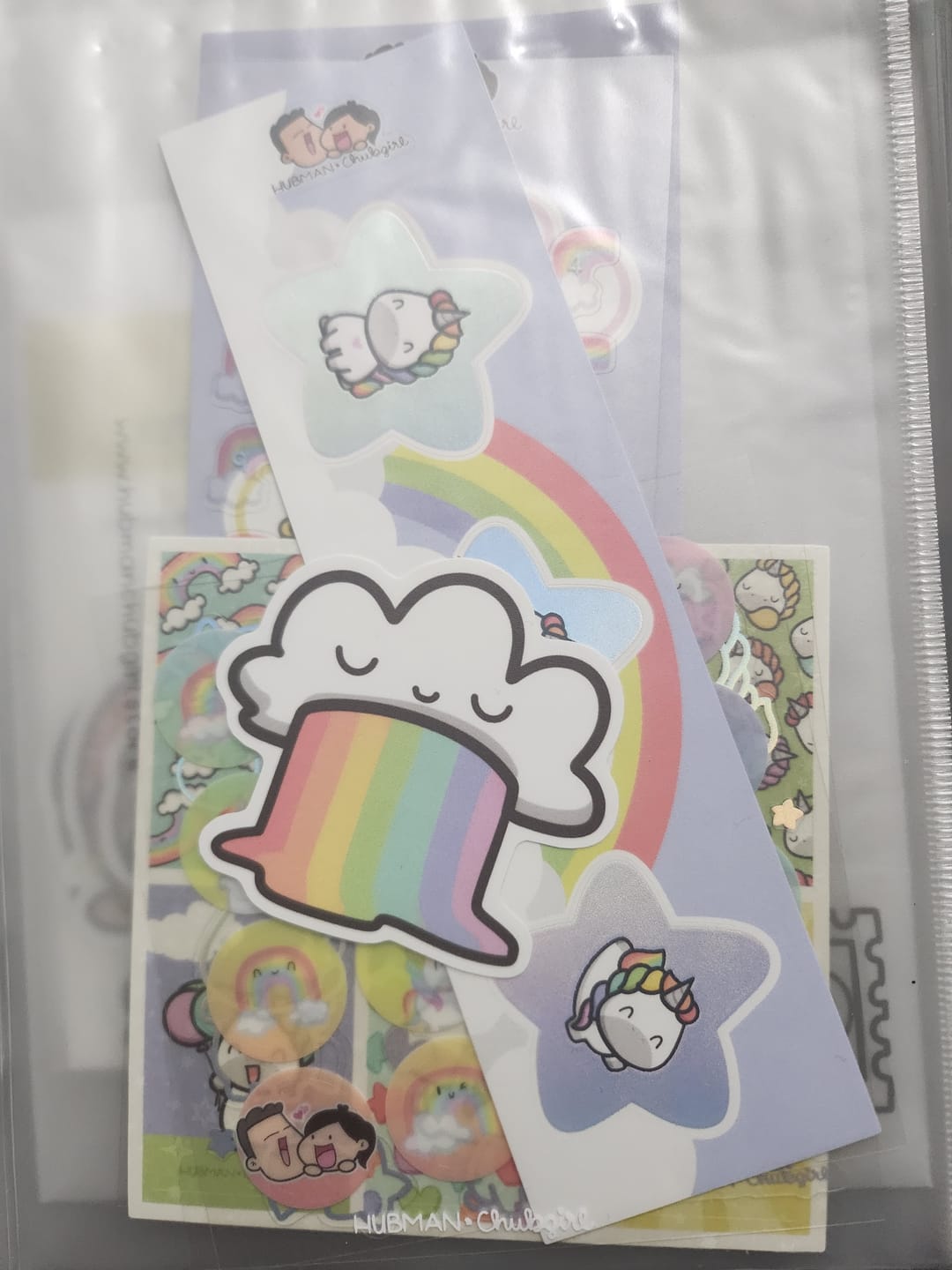 Customer photo review of Rainbow Unicorns Variety Sticker Pack