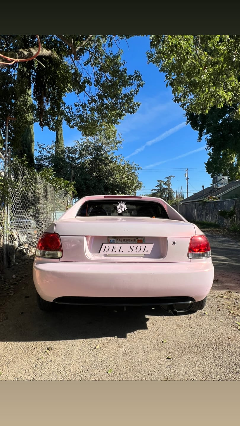 Customer photo review of Candy Metallic Pink White Vinyl Wrap