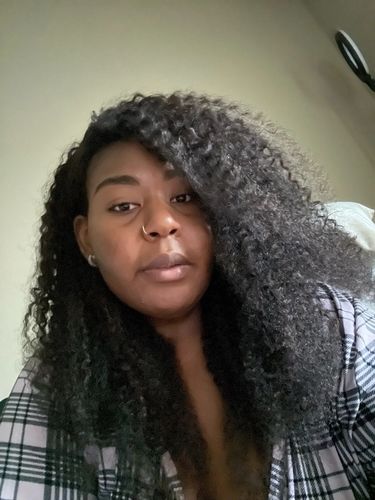 Customer photo review of Kinky Curly Brazilian Virgin Human Hair Bundles Unprocessed Natural Color
