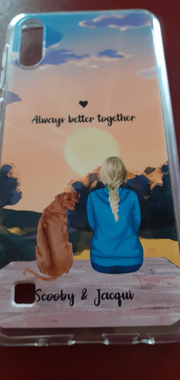 Customer photo review of Seasons with pets - Personalised phone case