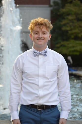 Customer photo review of French Blue Floral Bow Tie