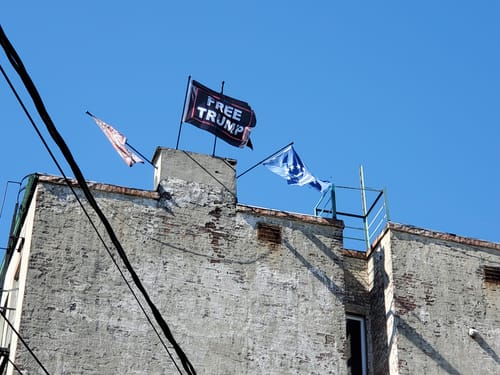 Customer photo review of Free Trump Flag - 3'x5'