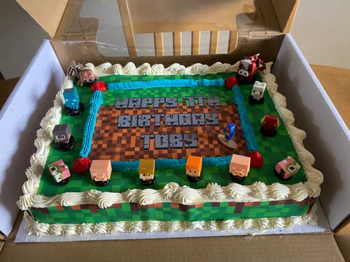 Customer photo review of Minecraft inspired- Edible Icing Toppers