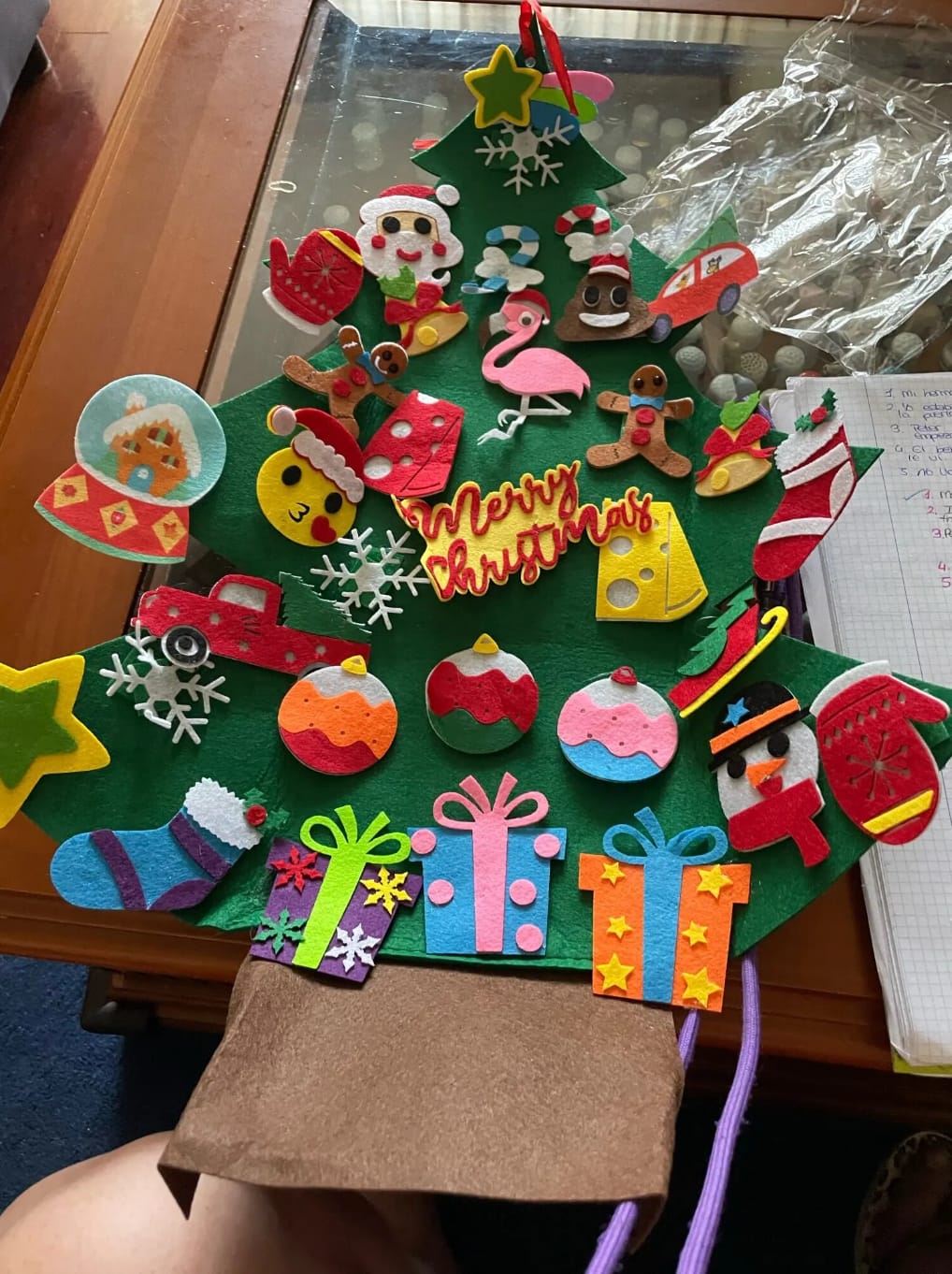 Customer photo review of Sapin de Noël Montessori en feutrine