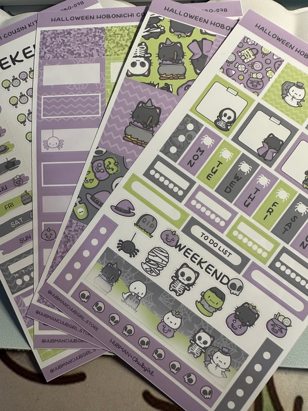 Customer photo review of Halloween Theme Hobonichi Cousin Weekly Kit (Set of 3)