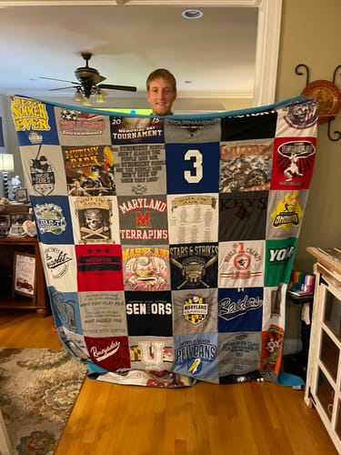 T-shirt quilt featuring maryland terrapins, baltimore ravens by Tamara  from MD