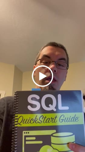 Customer video review of SQL QuickStart Guide