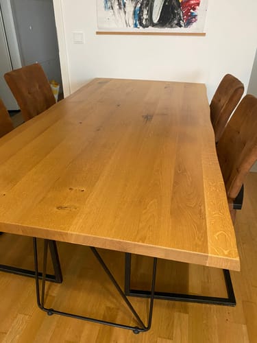 Customer photo review of Tischplatte Eiche