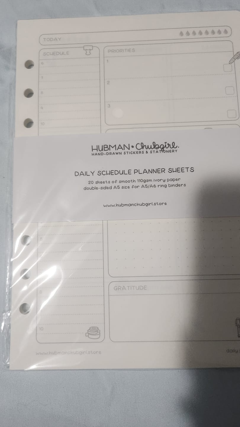 Customer photo review of Planner Inserts - Daily
