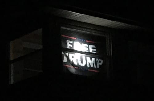 Customer photo review of Free Trump Flag - 3'x5'