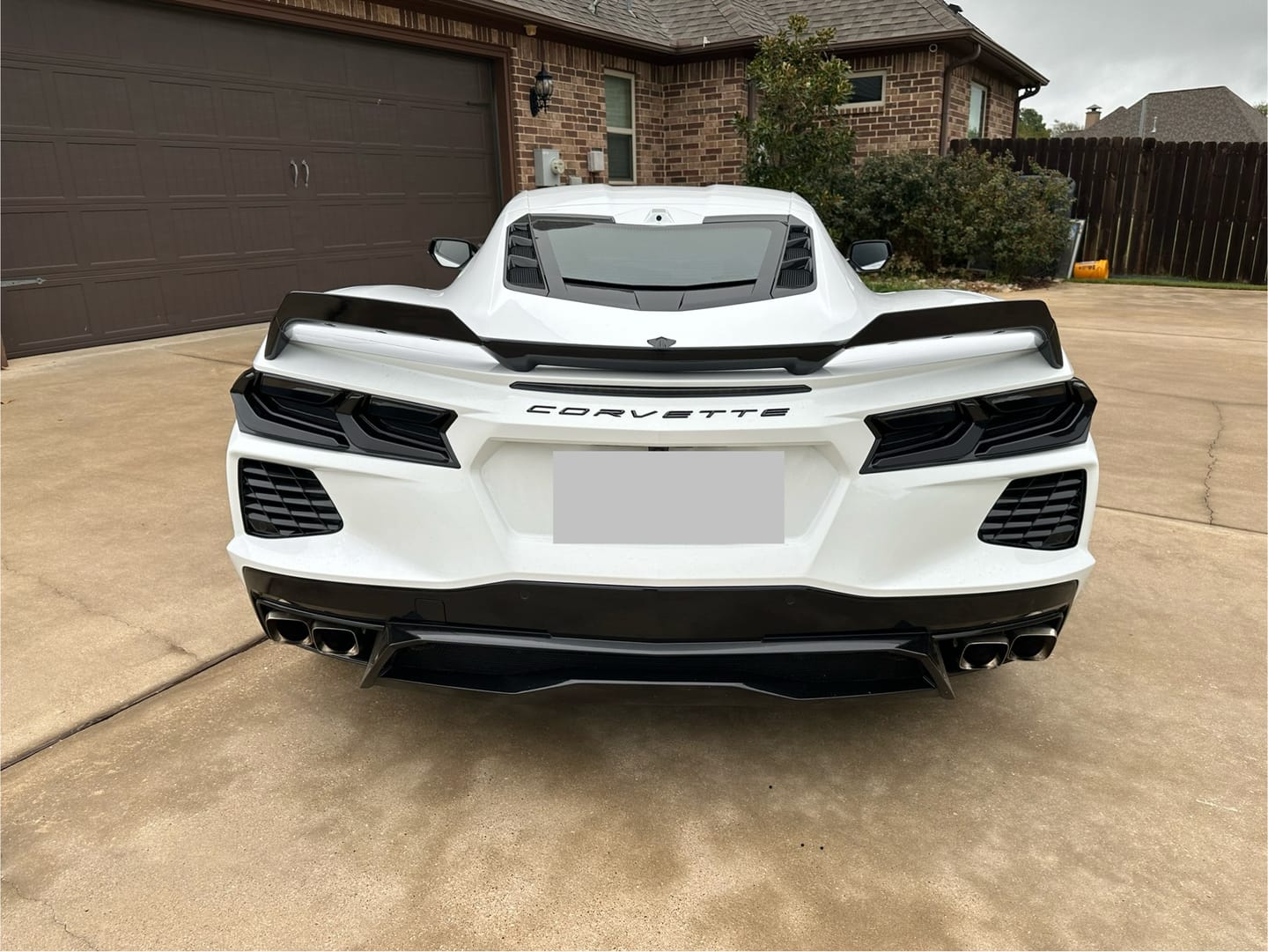 Customer photo review of Corvette C8 Z51 Rear Trunk Spoiler Add-On Wicker Extension