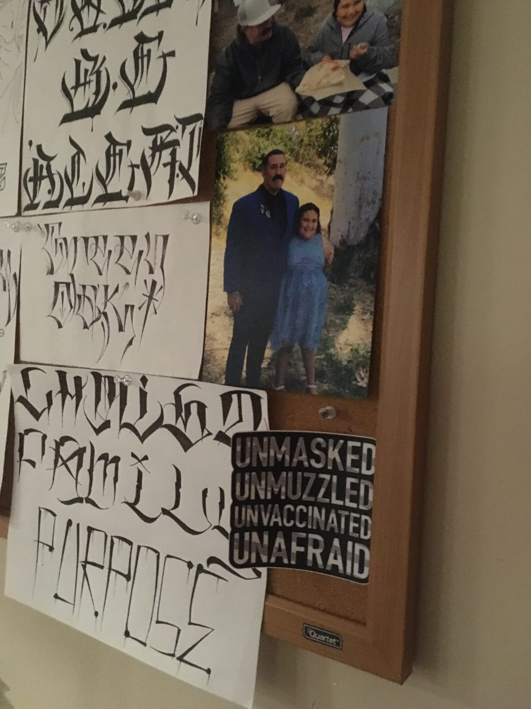 Customer photo review of Unmasked Unmuzzled Decal