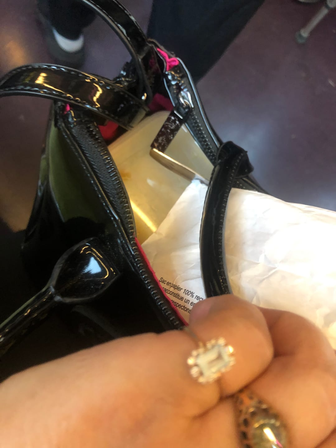 Customer photo review of Bague en Topaze bleu
