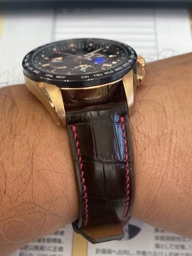 Customer photo review of フルグレイン ワニ革 - ブラウン