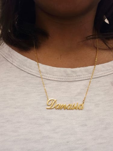 Customer photo review of Personalized Name Necklace
