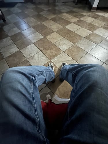Customer photo review of COWHIDE BLACK AZTEC  | MEN SQUARE TOE WESTERN COWBOY BOOTS
