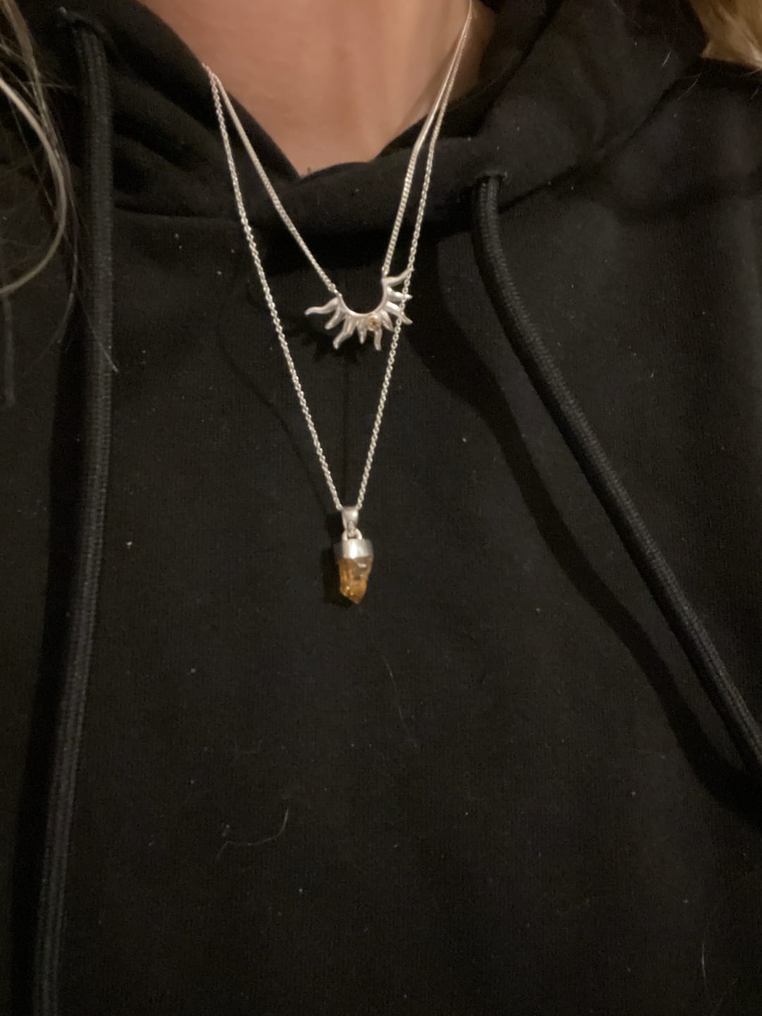 Customer photo review of Halsband Sol Citrin Silver