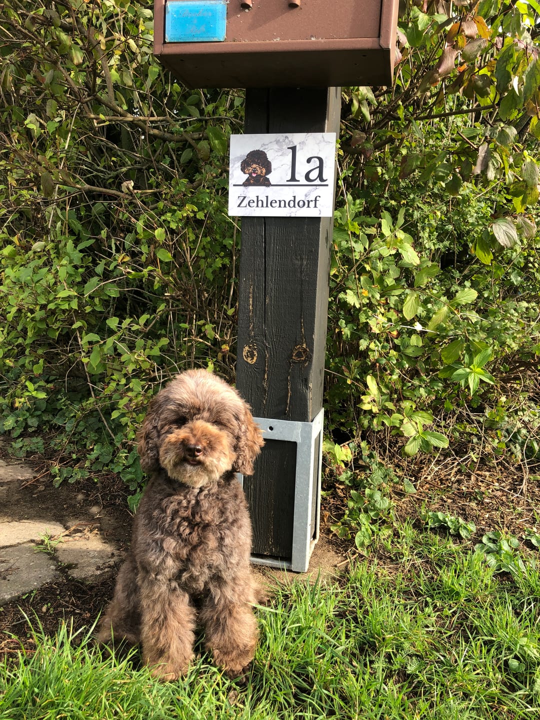 Customer photo review of Hausnummer mit Marmoroptik - Individuelles Türschild