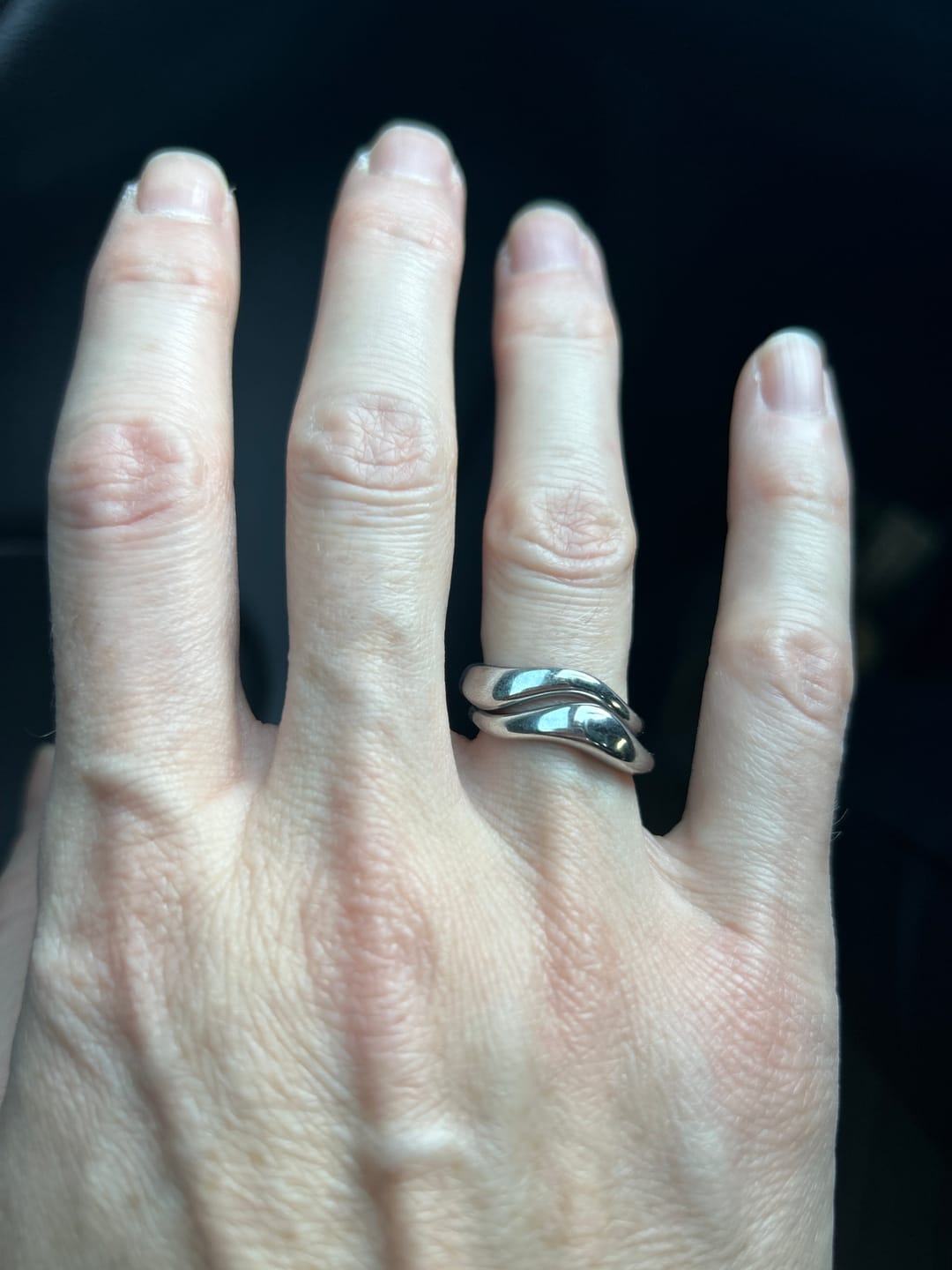 Customer photo review of Curves Ring Set - Silver