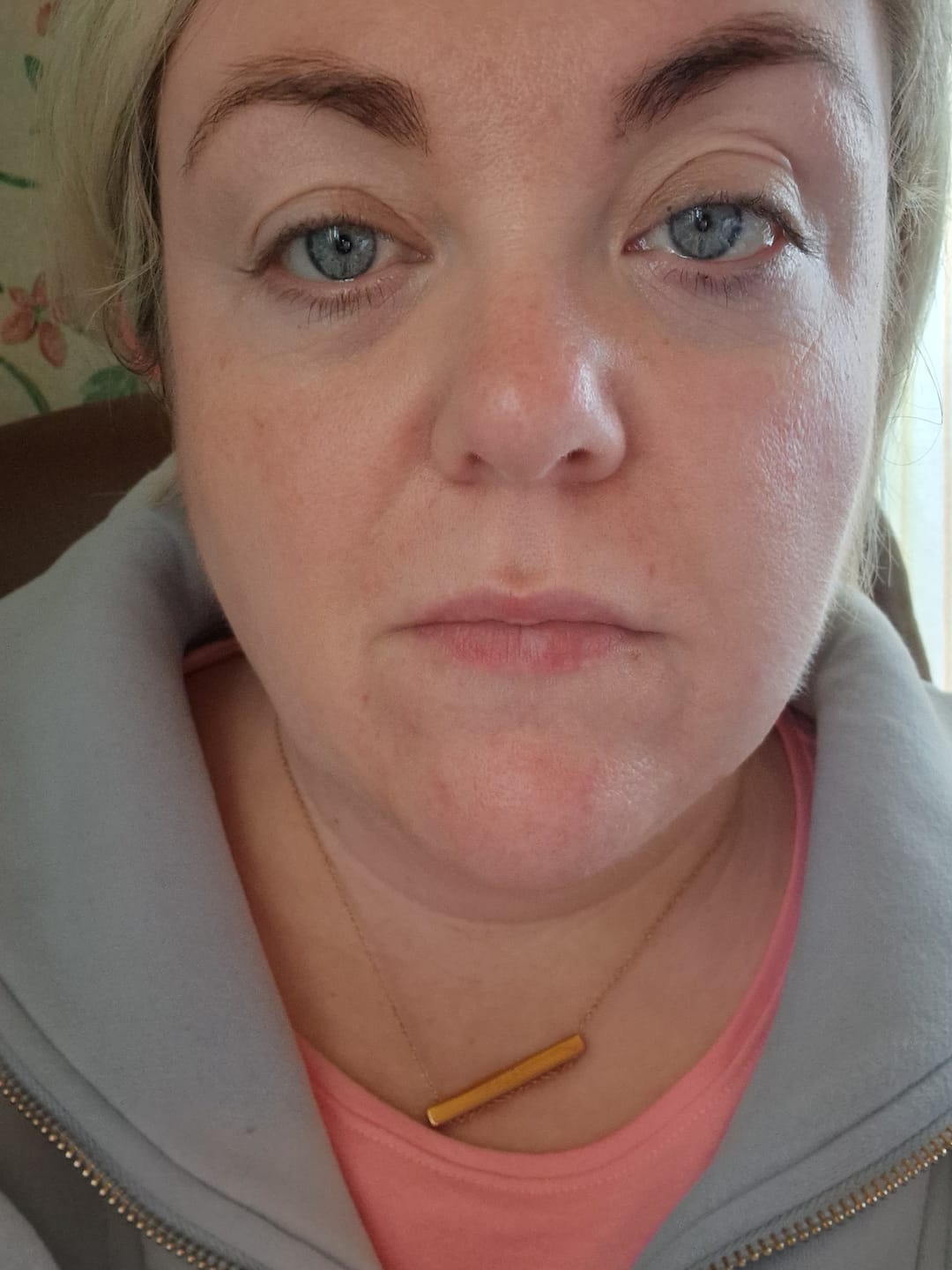 Customer photo review of 4cm Letter Bar Necklace in Gold Horizontal