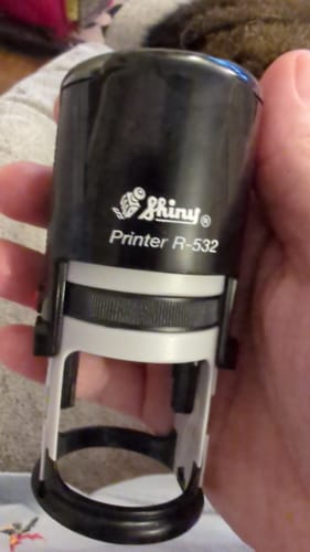 Customer photo review of Self-Inking Face Stamp