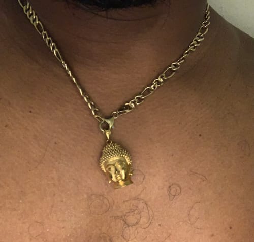 Customer photo review of Buddha Pendant - Gold