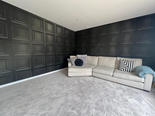 Customer photo review of Amara Wood Panel Wallpaper - 5 Colours