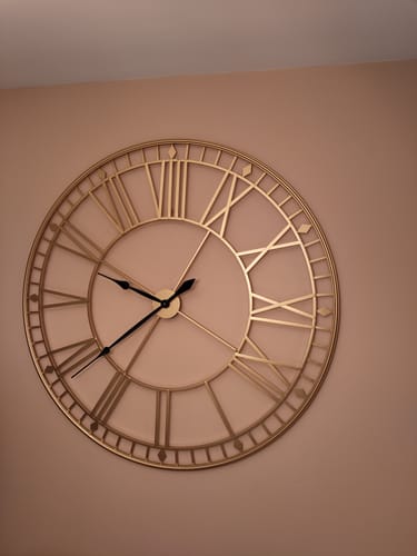 Customer photo review of 48" Gold Roman Numeral Wall Clock