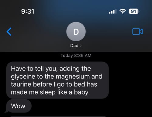 Customer photo review of Sol Supplements Glycine 250g Bag