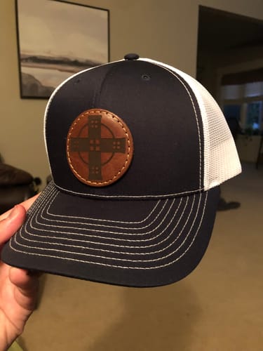 Customer photo review of Richardson 112 Custom Leather Patch Hat