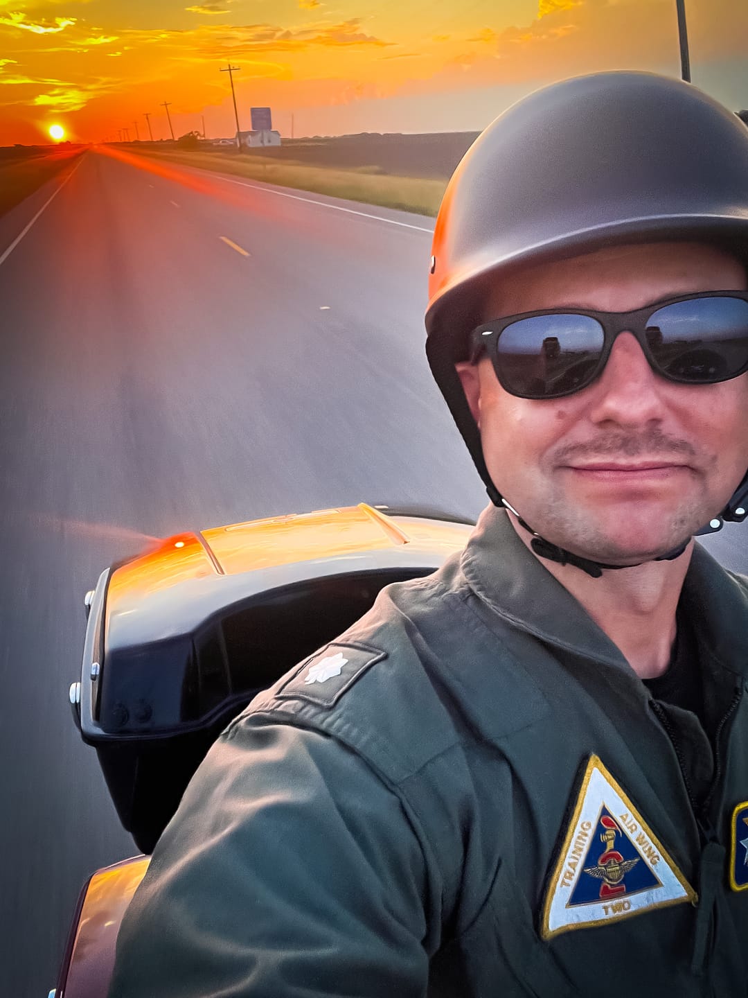 Customer photo review of World's Smallest & Lightest DOT Open Face Polo Helmet- Matte Black