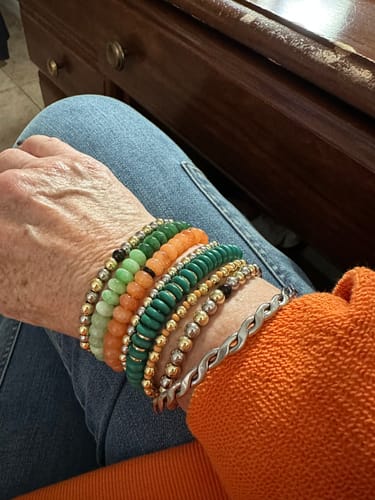 Customer photo review of Pumpkin Orange Bracelet