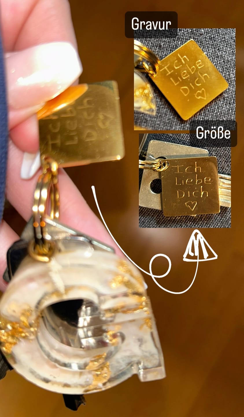 Customer photo review of Schlüsselanhänger + Gravur