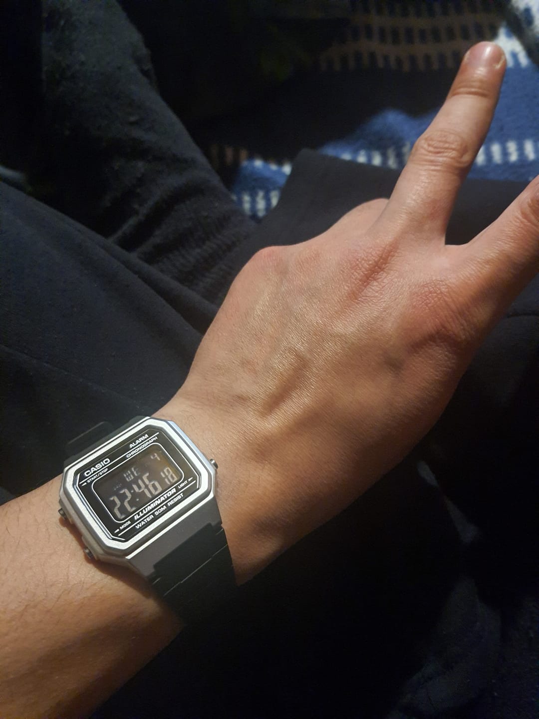 Customer photo review of Reloj Casio Vintage W-217HM-7BV Plateado/Negro