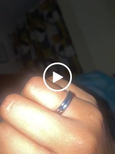 Customer photo review of Petite Custom Name Ring